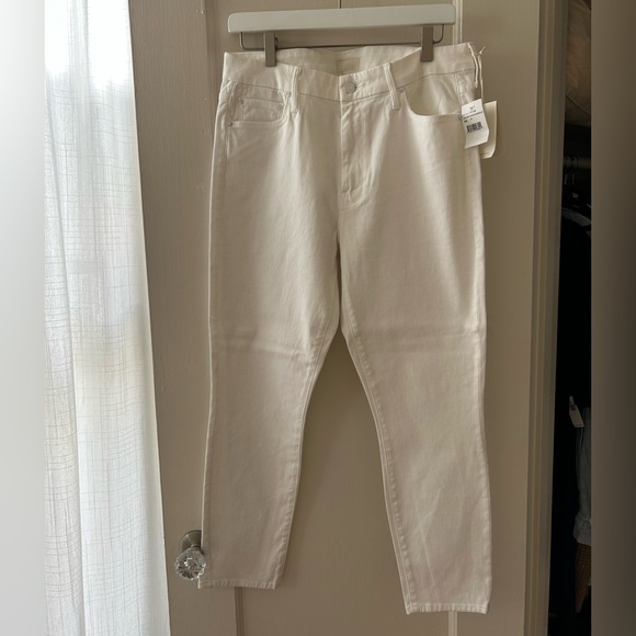 NWT MOTHER White Looker Crop Jean in Size 32 - Picture 1 of 6